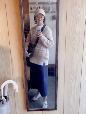 「RETRO GIRL（レトロガール）のアイテム（キャップ）」を使った、blueさん（レディース・160cm）の春コーディネート