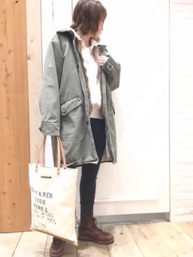 「Born（ボーン）のアイテム（パンツ）」を使った、marriiin∇さん（レディース・159cm）の冬コーディネート