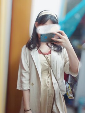 「RAY CASSIN（レイカズン）のアイテム（ジャンパースカート）」を使った、sephixさん（レディース・165cm）の秋コーディネート