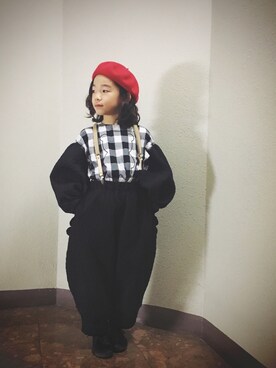 「frankygrow（フランキーグロウ）のアイテム（シャツ/ブラウス）」を使った、sun913さん（キッズ・110cm）の春コーディネート