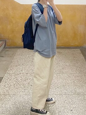 「OWN（オウン）のアイテム」を使った、リタさん（レディース・166cm）の春コーディネート