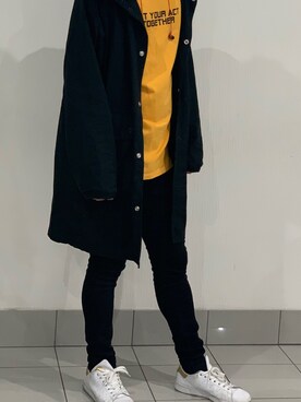 「STUSSY（ステューシー）のアイテム（その他アウター）」を使った、ゅぅさん（メンズ・180cm）の春コーディネート
