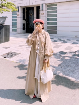 「MUJI」｜「アイテム（ワンピース/ドレス）」を使った、aimee さん（レディース・148cm）の春コーディネート