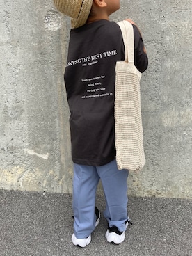 「GLOBAL WORK（グローバルワーク）のアイテム（シューズ）」を使った、RAIさん（キッズ・100cm）の夏コーディネート