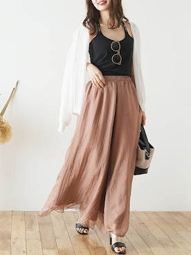 「Futier land（フューティアランド）のアイテム」を使った、ナツさん（レディース・158cm）の春コーディネート