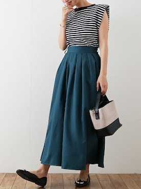 「Futier land（フューティアランド）のアイテム」を使った、ナツさん（レディース・158cm）の春コーディネート