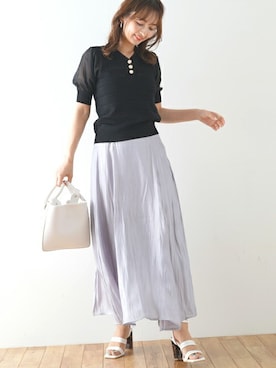 「ウエストゴム」｜ナツさん（レディース・158cm）の春コーディネート