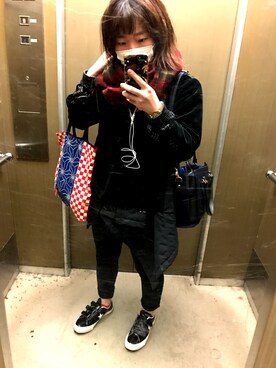 「アイテム（バングル/リストバンド）」を使った、NEGIさん（レディース・152cm・20代）の冬コーディネート