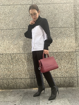 「DIESEL OSAKA」｜「アイテム（ブーツ）」を使った、かとちゃんさん（レディース・162cm）の秋コーディネート