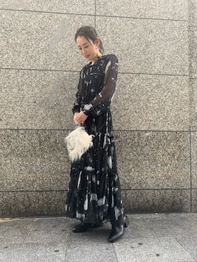「DIESEL OSAKA」｜「アイテム（ワンピース/ドレス）」を使った、かとちゃんさん（レディース・162cm）の秋コーディネート