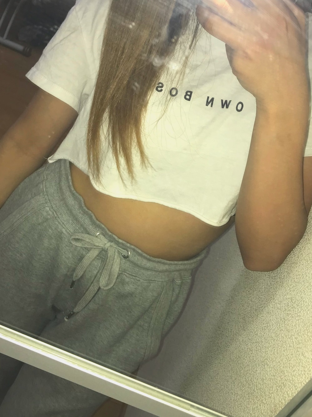 「ラクチンコーデ、部屋着、ダル着、夏、GU、Bershka」｜「GUの（GU）ボアスウェットパンツ（パンツ、グレー系）」を使った、Lilyさん（レディース・154cm）の冬コーディネートの1枚目の写真