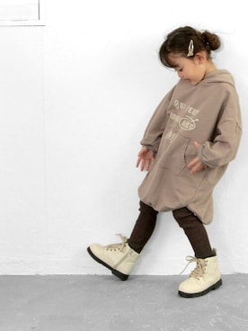 「アイテム（ブーツ）」を使った、sorotto_sさん（キッズ・100cm）の秋コーディネート