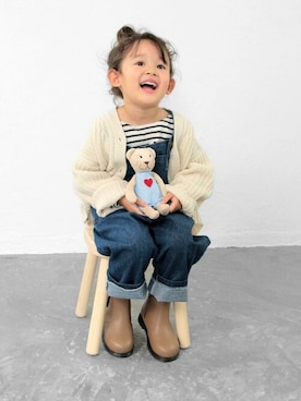 「アイテム（ブーツ）」を使った、sorotto_sさん（キッズ・100cm）の秋コーディネート