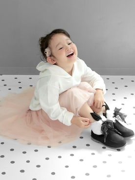 「アイテム（ブーツ）」を使った、sorotto_sさん（キッズ・100cm）の秋コーディネート