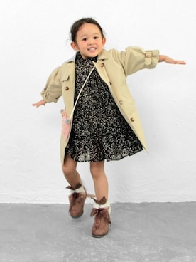 「アイテム（ブーツ）」を使った、sorotto_sさん（キッズ・100cm）の秋コーディネート