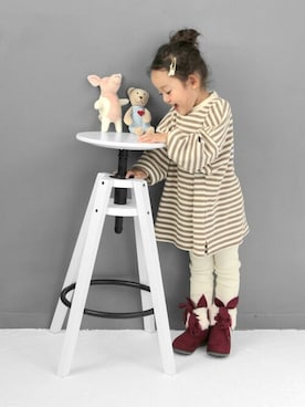 「アイテム（ブーツ）」を使った、sorotto_sさん（キッズ・100cm）の秋コーディネート