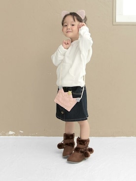 「アイテム（ブーツ）」を使った、sorotto_sさん（キッズ・100cm）の秋コーディネート