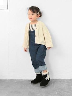 「アイテム（ブーツ）」を使った、sorotto_sさん（キッズ・100cm）の秋コーディネート