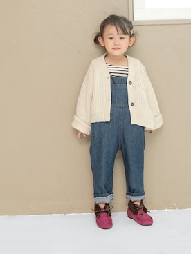 「アイテム（ブーツ）」を使った、sorotto_sさん（キッズ・100cm）の秋コーディネート