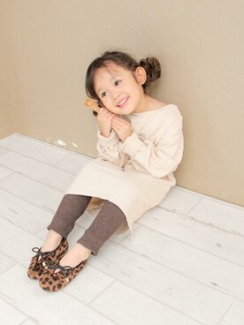 「アイテム（バレエシューズ）」を使った、sorotto_sさん（キッズ・100cm）の秋コーディネート