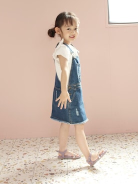 「アイテム（サンダル）」を使った、sorotto_sさん（キッズ・100cm）の春コーディネート