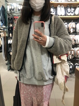 「BEAMS（ビームス）のアイテム（その他アウター）」を使った、tooomooさん（レディース・162cm）の冬コーディネート