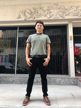 「Vanger（Vanger）のアイテム」を使った、林公子さん（メンズ・172cm）の秋コーディネート