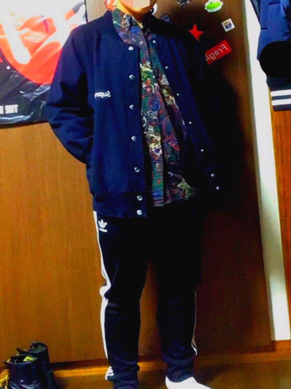 「ストリート、低身長、シュプリーム」｜「POLO RALPH LAURENのアイテム（シャツ/ブラウス、その他）」を使った、fujitakuyaさん（メンズ・165cm）の冬コーディネートの1枚目の写真
