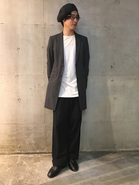 「RAGEBLUE（レイジブルー）のアイテム（ハンチング/ベレー帽）」を使った、KAIさん（メンズ・176cm）の冬コーディネート