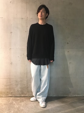 「Lui's（ルイス）のナローベルト（ベルト）」を使った、KAIさん（メンズ・176cm）の冬コーディネート