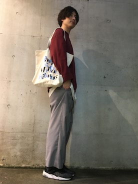 「アイテム（トートバッグ）」を使った、KAIさん（メンズ・176cm・20代）の春コーディネート