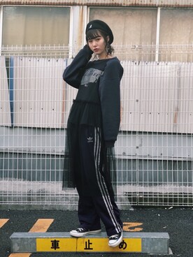 「SHENERY」｜「アイテム（ハンチング/ベレー帽）」を使った、override_officialさん（レディース・167cm）の冬コーディネート