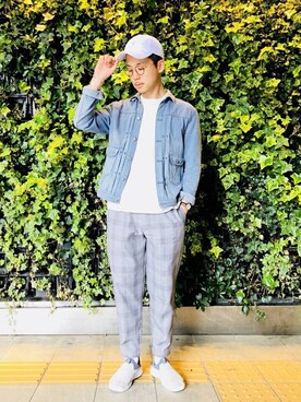 「KANGOL（カンゴール）のアイテム（キャップ）」を使った、override_officialさん（メンズ・171cm）の春コーディネート