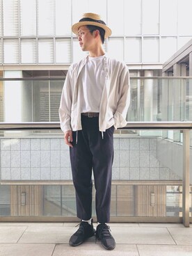 「OVERRIDE（オーバーライド）の【override】OR KANKAN / 【オーバーライド】カンカン帽（ハット）」を使った、override_officialさん（メンズ・171cm）の春コーディネート