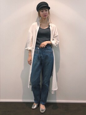 「OVERRIDE（オーバーライド）の【override】OR P.B Marine BOU / 【オーバーライド】ペーパーブレード　マリン　ボウ（キャップ）」を使った、override_officialさん（レディース・167cm）の春コーディネート