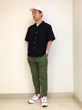 「KANGOL（カンゴール）のアイテム（キャップ）」を使った、override_officialさん（メンズ・171cm）の夏コーディネート