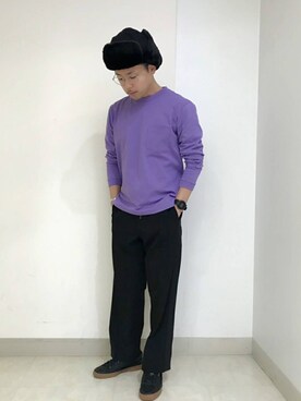 「KANGOL（カンゴール）のアイテム（キャップ）」を使った、override_officialさん（メンズ・171cm）の秋コーディネート