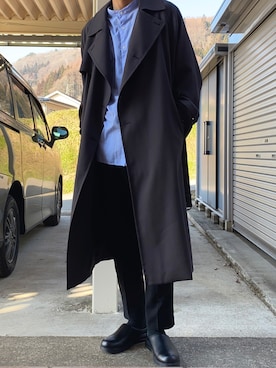 「春カラー」｜「アイテム（トレンチコート）」を使った、ダイチさん（メンズ・177cm）の春コーディネート