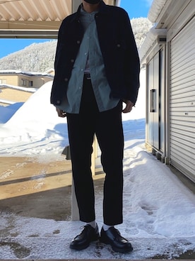 「ペールトーン」｜「アイテム（デニムジャケット）」を使った、ダイチさん（メンズ・177cm）の冬コーディネート