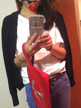 「BEAMS（ビームス）のアイテム（クラッチバッグ）」を使った、Ayumiさん（レディース・162cm）の春コーディネート