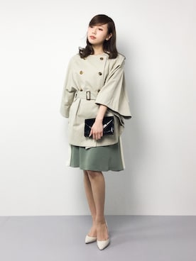 「AMIW（アミウ）のアイテム」を使った、JULIAさん（レディース・160cm）の冬コーディネート