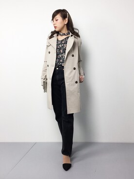 「VICKY（ビッキー）のアイテム（ジャケット/アウター）」を使った、JULIAさん（レディース・160cm）の冬コーディネート