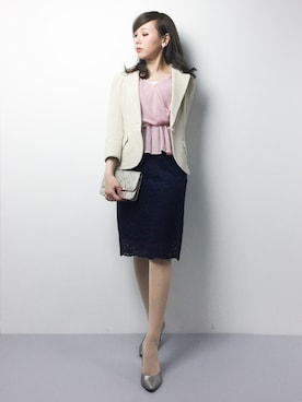 「PATTERN・fiona （パターンフィオナ）のアイテム（ジャケット/アウター）」を使った、JULIAさん（レディース・160cm）の冬コーディネート