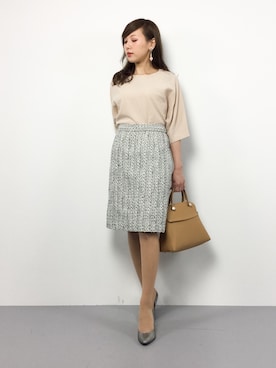 「HALEINE（アレンヌ）のアイテム」を使った、JULIAさん（レディース・160cm）の春コーディネート