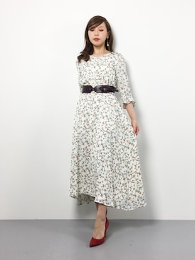 「Cherite by PRIME PATTERN（シェリエットバイプライムパターン）のアイテム」を使った、JULIAさん（レディース・160cm）の春コーディネート