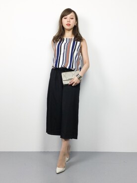 「SpRay（スプレイ）のアイテム（オールインワン・サロペット）」を使った、JULIAさん（レディース・160cm）の春コーディネート