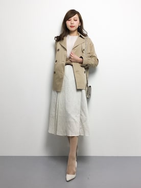 「MACKINTOSH PHILOSOPHY（ﾏｯｷﾝﾄｯｼｭ ﾌｨﾛｿﾌｨｰ）のアイテム（ジャケット/アウター）」を使った、JULIAさん（レディース・160cm）の春コーディネート