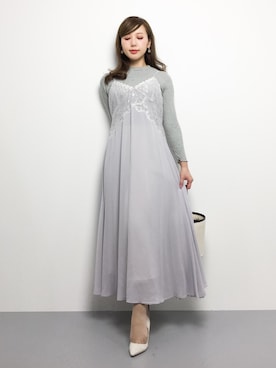 「ランジェリーワンピース」｜JULIAさん（レディース・160cm）の春コーディネート