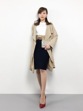 「Sens de vie（サンスドゥウ゛ィ）のアイテム（ジャケット/アウター）」を使った、JULIAさん（レディース・160cm）の春コーディネート