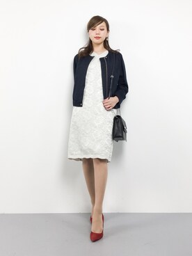 「ef-de（エフデ）のアイテム（ジャケット/アウター）」を使った、JULIAさん（レディース・160cm）の春コーディネート